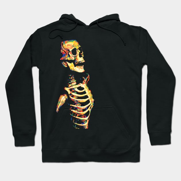 Creepy Screaming Painted Skeleton Hoodie by Vector Deluxe